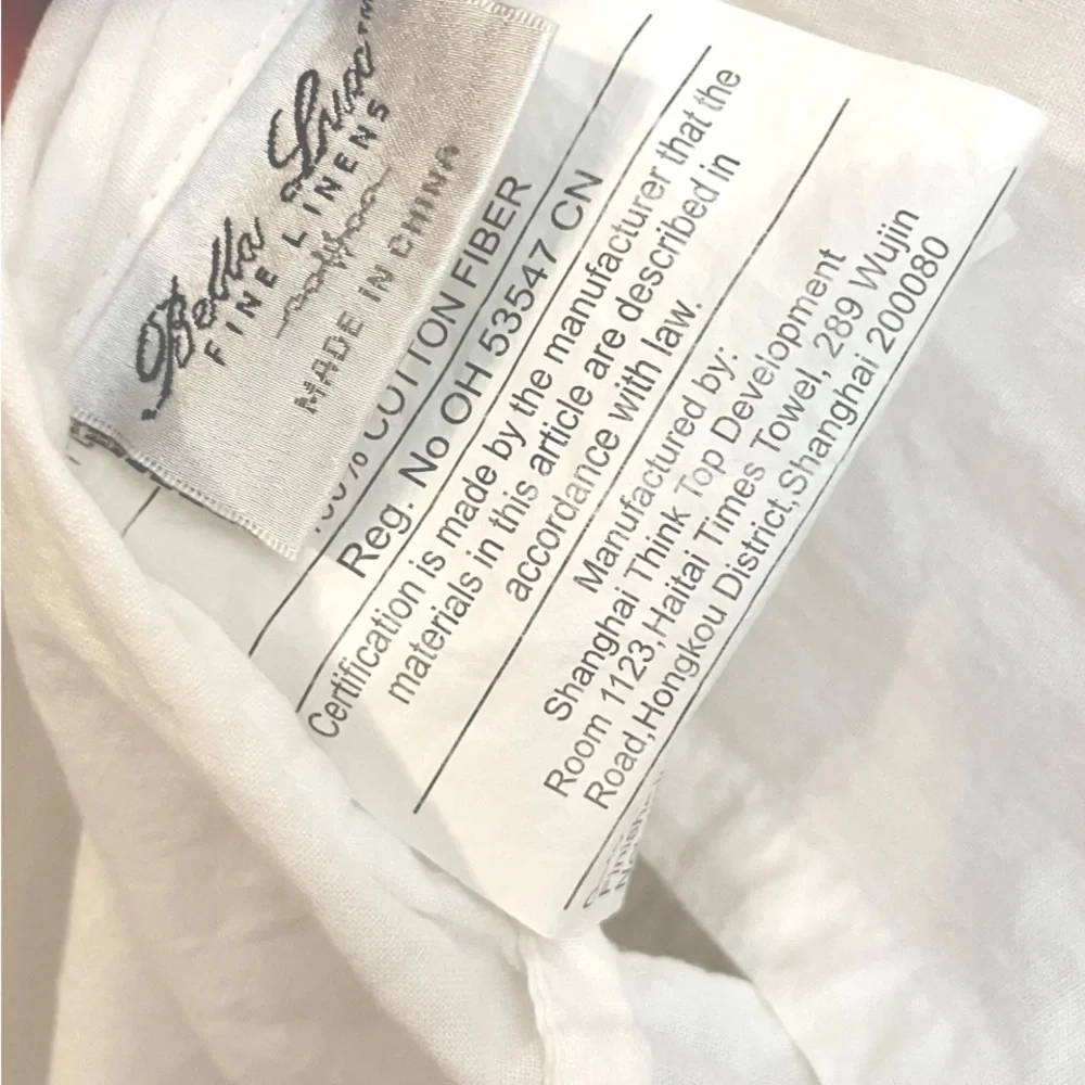 King Pillow Shams White Quilted 100% Cotton  - Pair